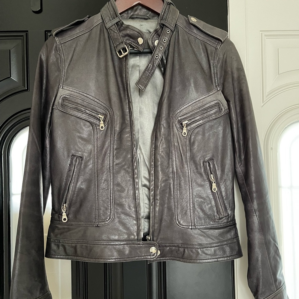Womens Kenna-T genuine leather jacket